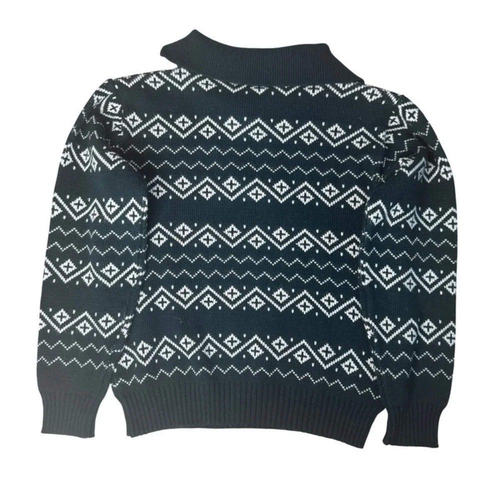 RICHMAN BROTHERS FAIR ISLE SHAWL COLLAR SWEATER  VINTAGE 60s 70s MEN'S MEDIUM - Picture 6 of 11